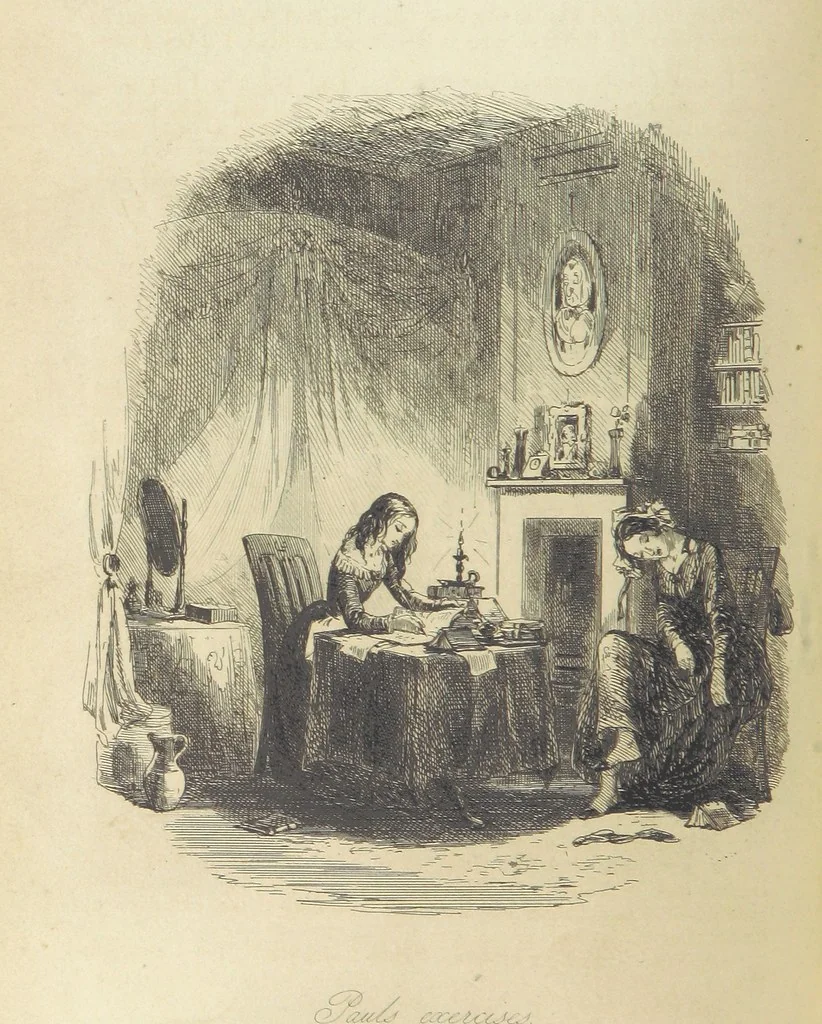 An illustration from Dombey and Son ... With illustrations by H. K. Browne, 1848, leaf 156