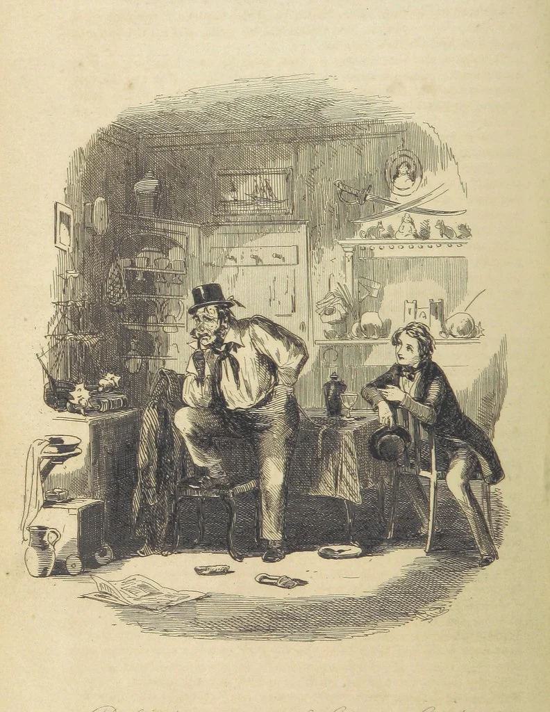 An illustration from Dombey and Son ... With illustrations by H. K. Browne, 1848, leaf 194