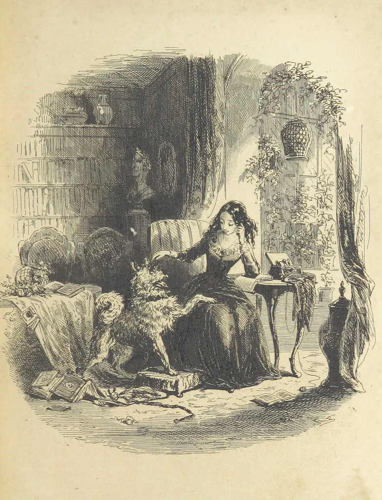 An illustration from Dombey and Son ... With illustrations by H. K. Browne, 1848, leaf 225