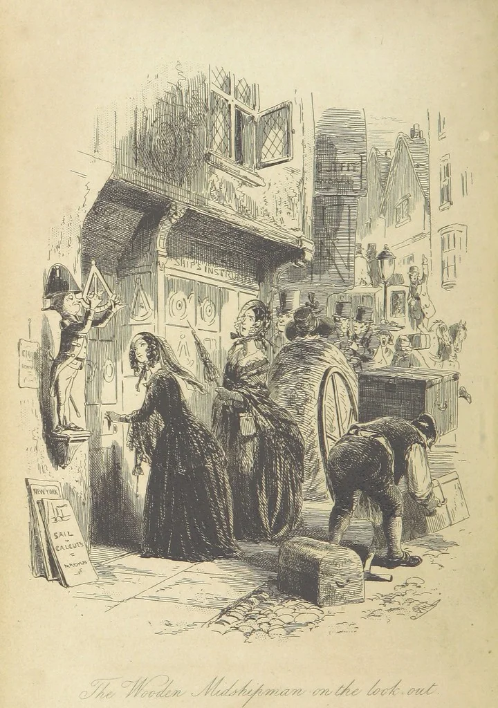 An illustration from Dombey and Son ... With illustrations by H. K. Browne, 1848, leaf 232