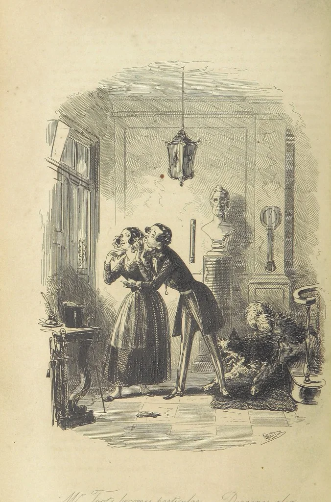 An illustration from Dombey and Son ... With illustrations by H. K. Browne, 1848, leaf 272