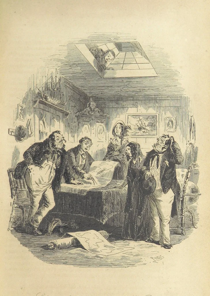 An illustration from Dombey and Son ... With illustrations by H. K. Browne, 1848, leaf 289
