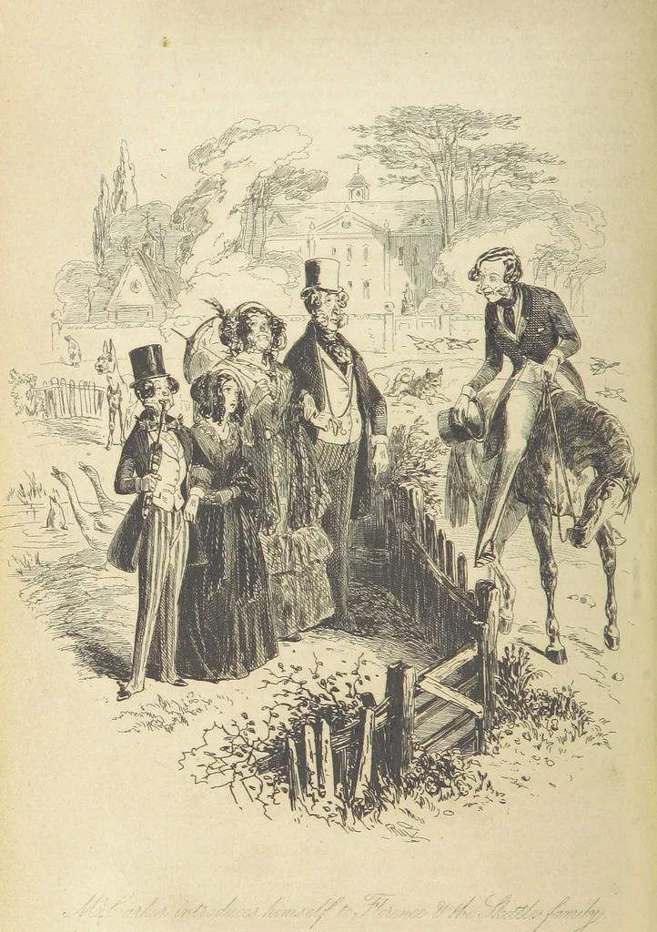 An illustration from Dombey and Son ... With illustrations by H. K. Browne, 1848, leaf 302
