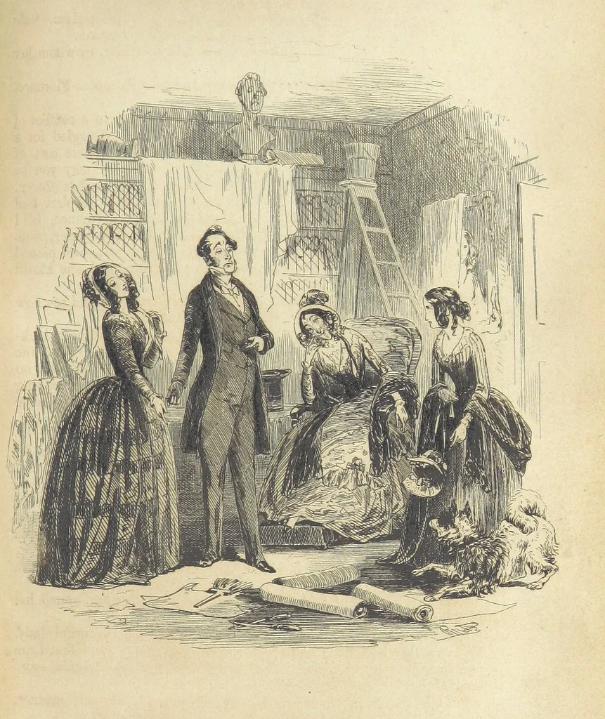 An illustration from Dombey and Son ... With illustrations by H. K. Browne, 1848, leaf 345
