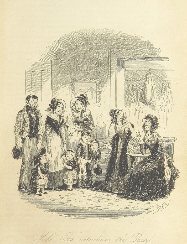 An illustration from Dombey and Son ... With illustrations by H. K. Browne, 1848, leaf 35