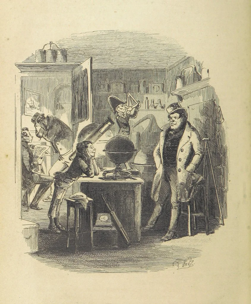 An illustration from Dombey and Son ... With illustrations by H. K. Browne, 1848, leaf 388