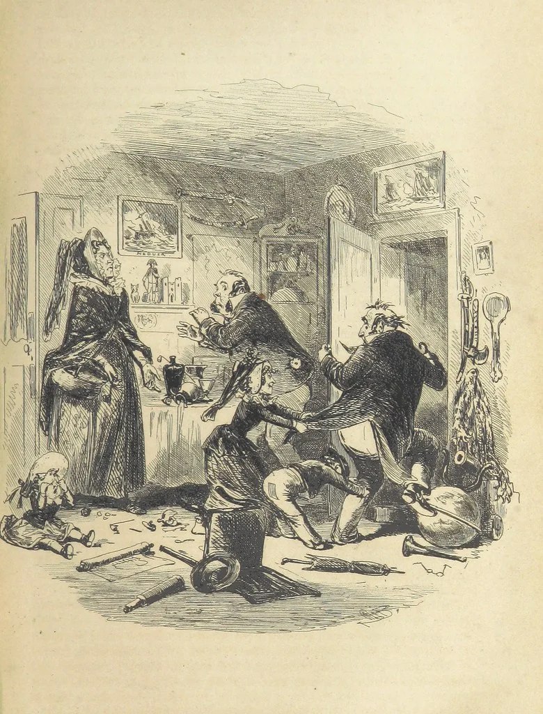 An illustration from Dombey and Son ... With illustrations by H. K. Browne, 1848, leaf 465