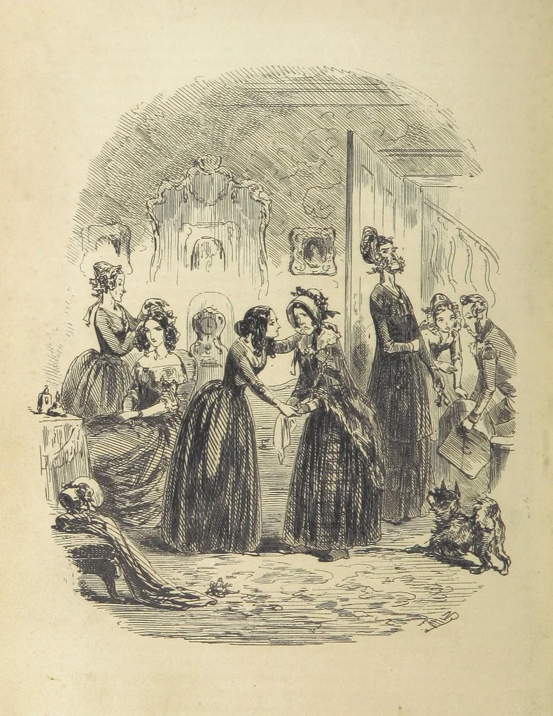 An illustration from Dombey and Son ... With illustrations by H. K. Browne, 1848, leaf 516