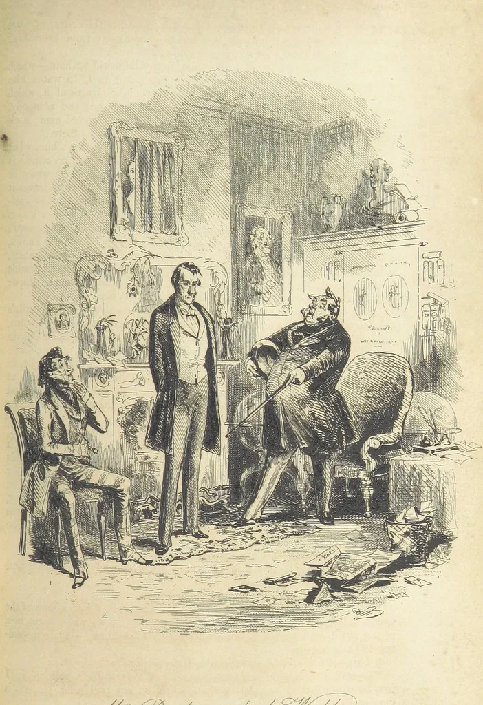 An illustration from Dombey and Son ... With illustrations by H. K. Browne, 1848, leaf 593