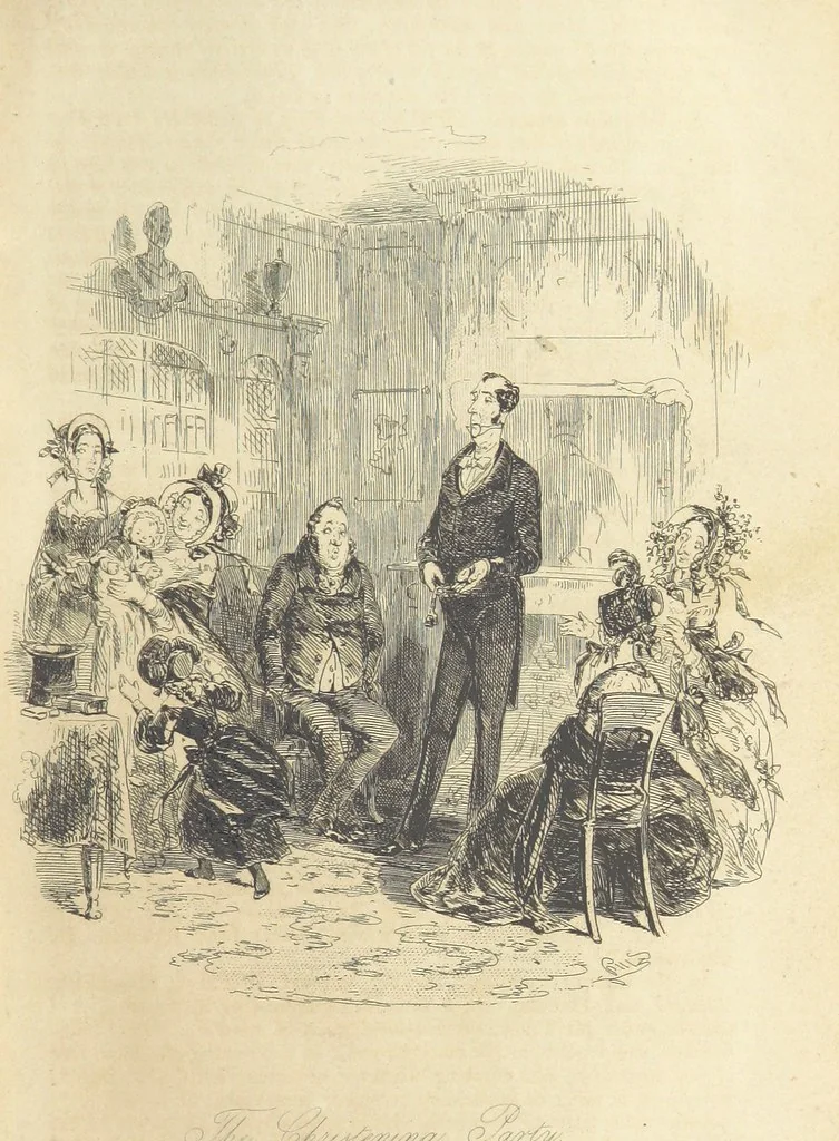 An illustration from Dombey and Son ... With illustrations by H. K. Browne, 1848, leaf 69