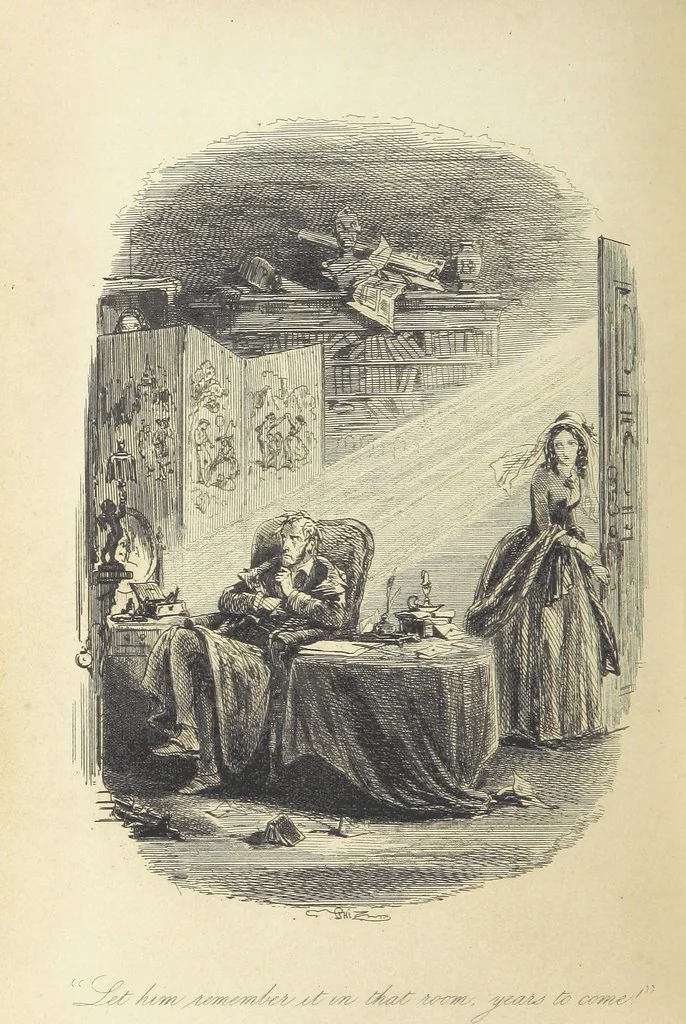 An illustration from Dombey and Son ... With illustrations by H. K. Browne, 1848, leaf 690