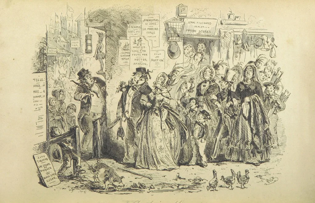 An illustration from Dombey and Son ... With illustrations by H. K. Browne, 1848, leaf 704