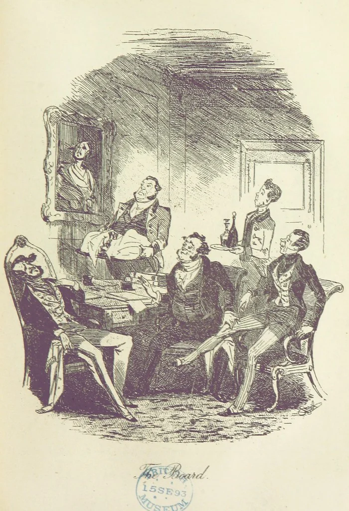 An illustration from The Life and Adventures of Martin Chuzzlewit. [With plates, 1893, leaf 293
