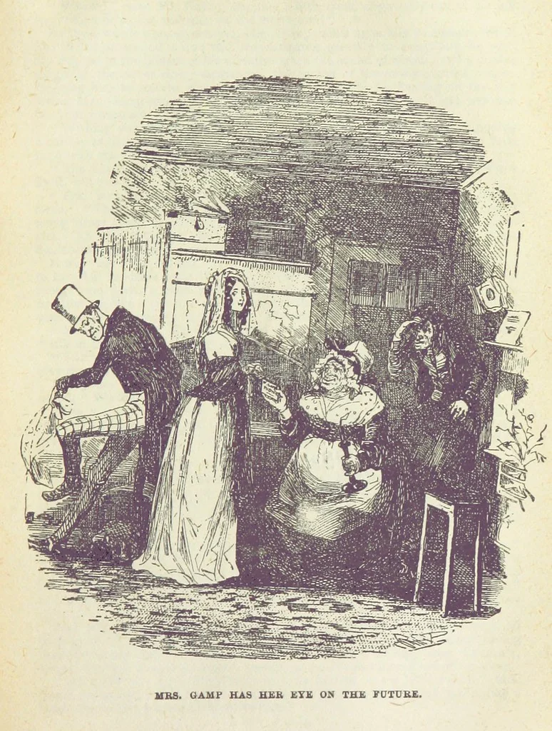 An illustration from The Life and Adventures of Martin Chuzzlewit. [With plates, 1893, leaf 305