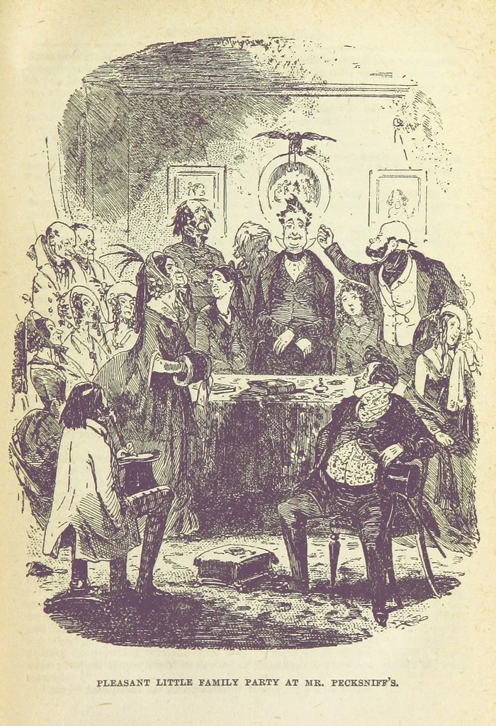An illustration from The Life and Adventures of Martin Chuzzlewit. [With plates, 1893, leaf 51