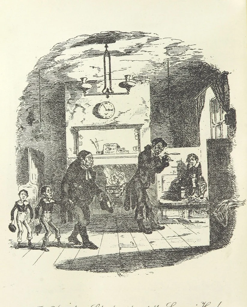 An illustration from The Life and Adventures of Nicholas Nickleby. [With plates, 1892, leaf 24