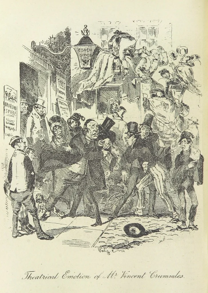 An illustration from The Life and Adventures of Nicholas Nickleby. [With plates, 1892, leaf 280