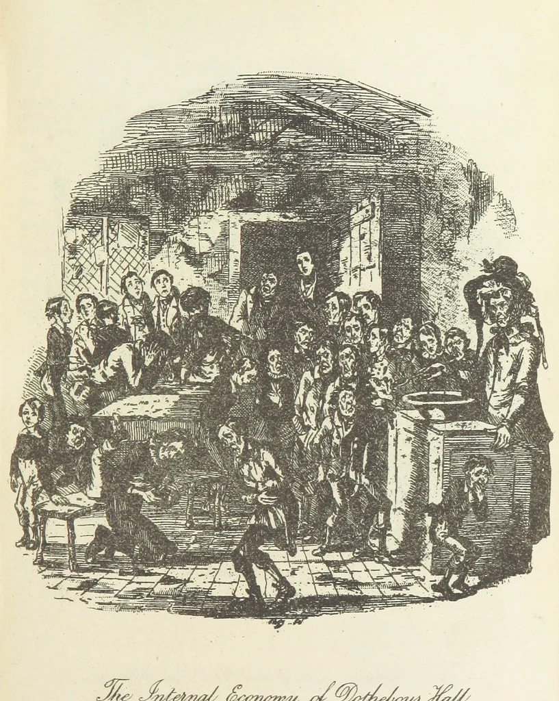 An illustration from The Life and Adventures of Nicholas Nickleby. [With plates, 1892, leaf 75