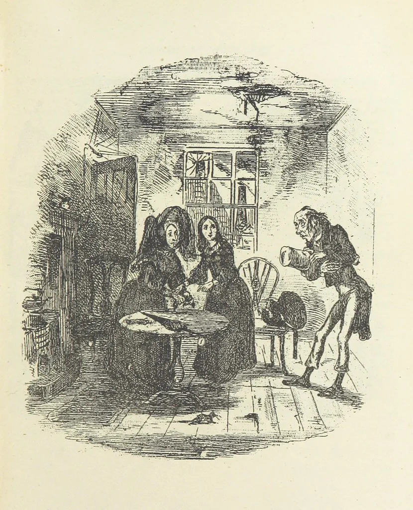 An illustration from The Life and Adventures of Nicholas Nickleby. [With plates, 1892, leaf 93
