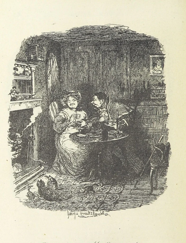 An illustration from The Adventures of Oliver Twist. [With plates, 1893, leaf 148