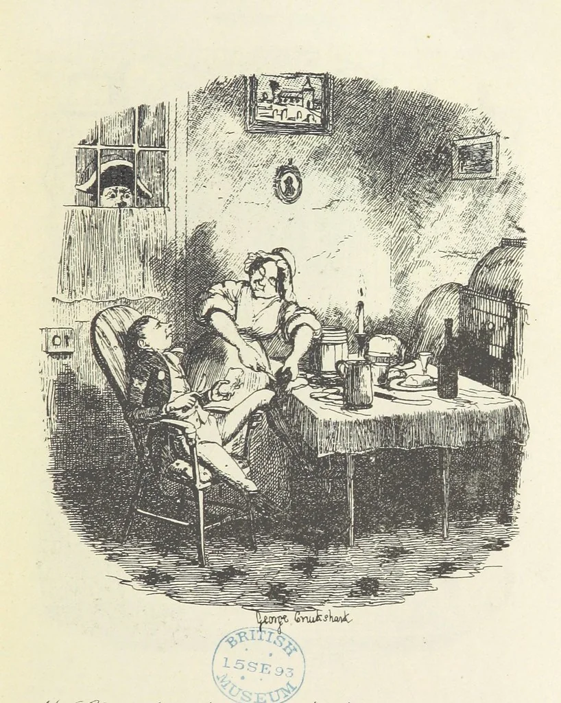 An illustration from The Adventures of Oliver Twist. [With plates, 1893, leaf 165