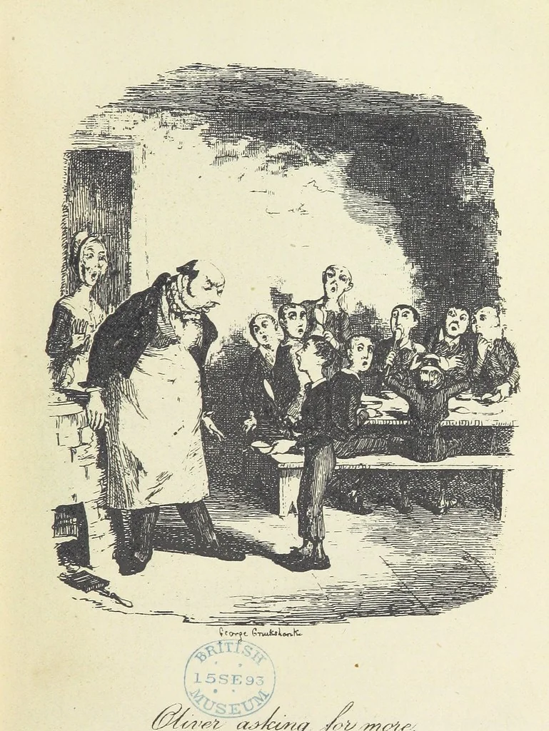 An illustration from The Adventures of Oliver Twist. [With plates, 1893, leaf 27
