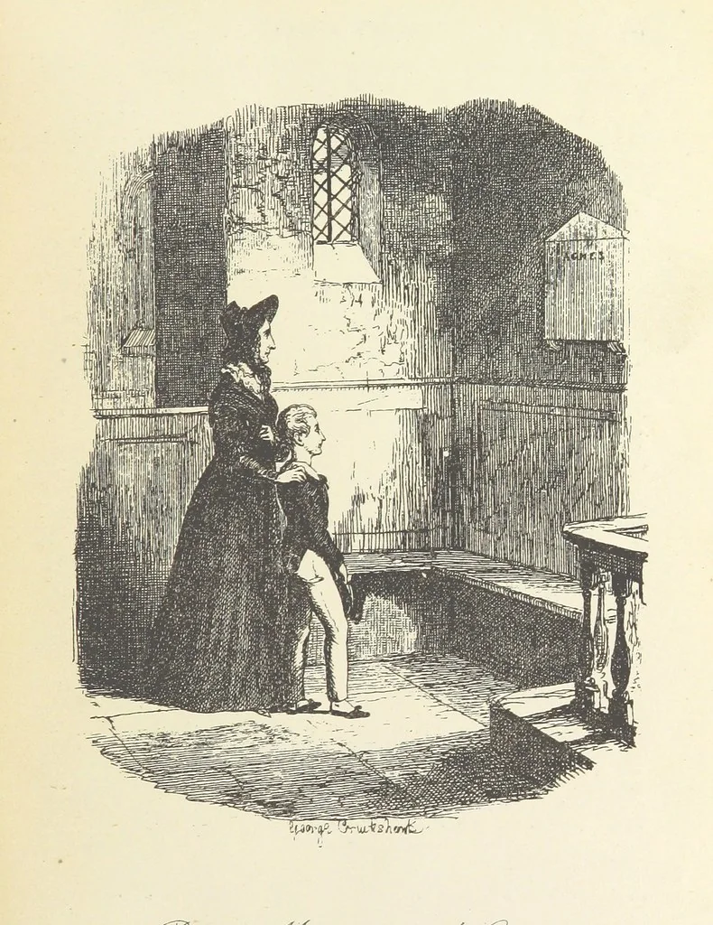 An illustration from The Adventures of Oliver Twist. [With plates, 1893, leaf 305