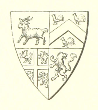 An illustration from An Account of the Progress of his Grace Henry the first Duke of Beaufort through Wales, 1684. And Notitia Cambro-Britannica. Edited from the original MS. ... by Charles Baker. [Followed by “A Statement of the services and expenses of the Marquis of Worcester, for his king and country.”, 1864, leaf 112