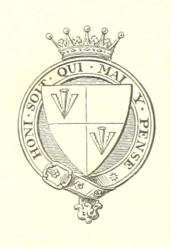 An illustration from An Account of the Progress of his Grace Henry the first Duke of Beaufort through Wales, 1684. And Notitia Cambro-Britannica. Edited from the original MS. ... by Charles Baker. [Followed by “A Statement of the services and expenses of the Marquis of Worcester, for his king and country.”, 1864, leaf 118
