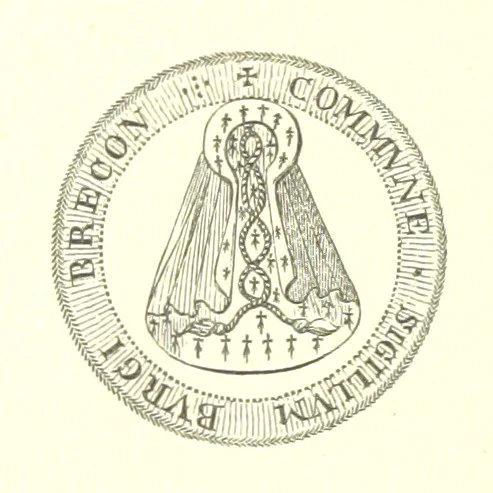 An illustration from An Account of the Progress of his Grace Henry the first Duke of Beaufort through Wales, 1684. And Notitia Cambro-Britannica. Edited from the original MS. ... by Charles Baker. [Followed by “A Statement of the services and expenses of the Marquis of Worcester, for his king and country.”, 1864, leaf 156