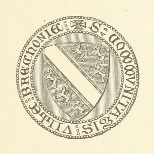 An illustration from An Account of the Progress of his Grace Henry the first Duke of Beaufort through Wales, 1684. And Notitia Cambro-Britannica. Edited from the original MS. ... by Charles Baker. [Followed by “A Statement of the services and expenses of the Marquis of Worcester, for his king and country.”, 1864, leaf 159