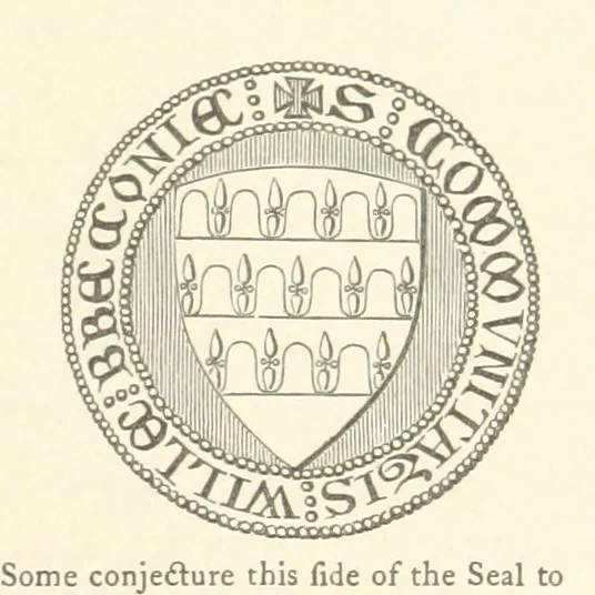 An illustration from An Account of the Progress of his Grace Henry the first Duke of Beaufort through Wales, 1684. And Notitia Cambro-Britannica. Edited from the original MS. ... by Charles Baker. [Followed by “A Statement of the services and expenses of the Marquis of Worcester, for his king and country.”, 1864, leaf 159