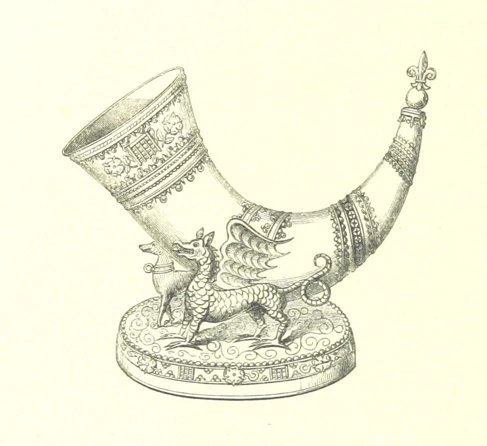 An illustration from An Account of the Progress of his Grace Henry the first Duke of Beaufort through Wales, 1684. And Notitia Cambro-Britannica. Edited from the original MS. ... by Charles Baker. [Followed by “A Statement of the services and expenses of the Marquis of Worcester, for his king and country.”, 1864, leaf 164