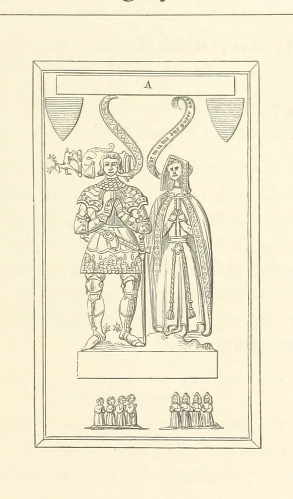 An illustration from An Account of the Progress of his Grace Henry the first Duke of Beaufort through Wales, 1684. And Notitia Cambro-Britannica. Edited from the original MS. ... by Charles Baker. [Followed by “A Statement of the services and expenses of the Marquis of Worcester, for his king and country.”, 1864, leaf 203