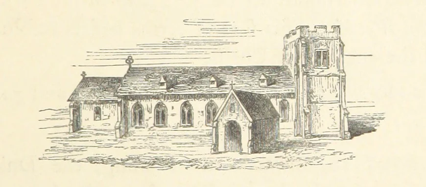 An illustration from An Account of the Progress of his Grace Henry the first Duke of Beaufort through Wales, 1684. And Notitia Cambro-Britannica. Edited from the original MS. ... by Charles Baker. [Followed by “A Statement of the services and expenses of the Marquis of Worcester, for his king and country.”, 1864, leaf 213