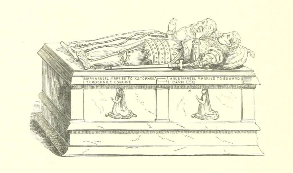 An illustration from An Account of the Progress of his Grace Henry the first Duke of Beaufort through Wales, 1684. And Notitia Cambro-Britannica. Edited from the original MS. ... by Charles Baker. [Followed by “A Statement of the services and expenses of the Marquis of Worcester, for his king and country.”, 1864, leaf 220