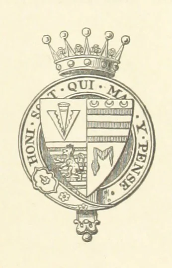 An illustration from An Account of the Progress of his Grace Henry the first Duke of Beaufort through Wales, 1684. And Notitia Cambro-Britannica. Edited from the original MS. ... by Charles Baker. [Followed by “A Statement of the services and expenses of the Marquis of Worcester, for his king and country.”, 1864, leaf 229