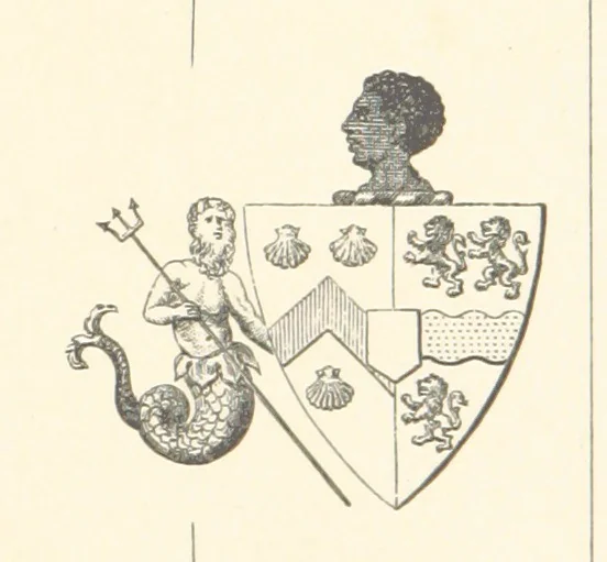 An illustration from An Account of the Progress of his Grace Henry the first Duke of Beaufort through Wales, 1684. And Notitia Cambro-Britannica. Edited from the original MS. ... by Charles Baker. [Followed by “A Statement of the services and expenses of the Marquis of Worcester, for his king and country.”, 1864, leaf 23