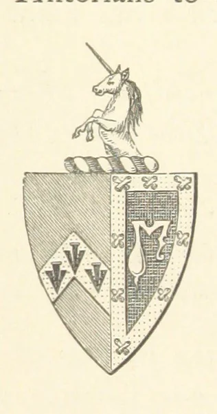 An illustration from An Account of the Progress of his Grace Henry the first Duke of Beaufort through Wales, 1684. And Notitia Cambro-Britannica. Edited from the original MS. ... by Charles Baker. [Followed by “A Statement of the services and expenses of the Marquis of Worcester, for his king and country.”, 1864, leaf 245