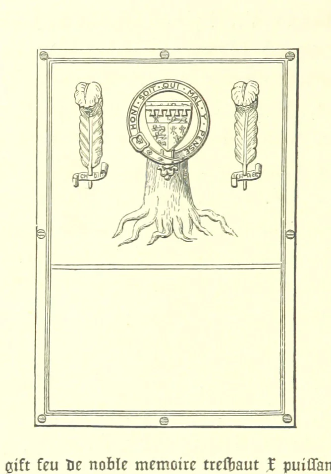 An illustration from An Account of the Progress of his Grace Henry the first Duke of Beaufort through Wales, 1684. And Notitia Cambro-Britannica. Edited from the original MS. ... by Charles Baker. [Followed by “A Statement of the services and expenses of the Marquis of Worcester, for his king and country.”, 1864, leaf 260