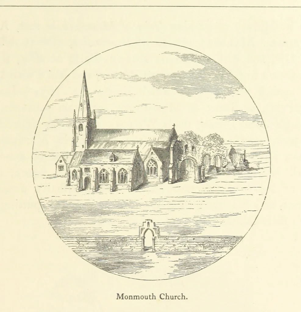 An illustration from An Account of the Progress of his Grace Henry the first Duke of Beaufort through Wales, 1684. And Notitia Cambro-Britannica. Edited from the original MS. ... by Charles Baker. [Followed by “A Statement of the services and expenses of the Marquis of Worcester, for his king and country.”, 1864, leaf 263