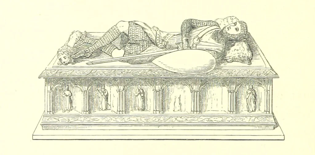 An illustration from An Account of the Progress of his Grace Henry the first Duke of Beaufort through Wales, 1684. And Notitia Cambro-Britannica. Edited from the original MS. ... by Charles Baker. [Followed by “A Statement of the services and expenses of the Marquis of Worcester, for his king and country.”, 1864, leaf 264