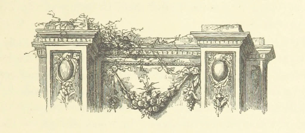 An illustration from An Account of the Progress of his Grace Henry the first Duke of Beaufort through Wales, 1684. And Notitia Cambro-Britannica. Edited from the original MS. ... by Charles Baker. [Followed by “A Statement of the services and expenses of the Marquis of Worcester, for his king and country.”, 1864, leaf 267
