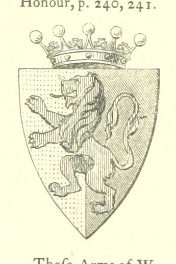 An illustration from An Account of the Progress of his Grace Henry the first Duke of Beaufort through Wales, 1684. And Notitia Cambro-Britannica. Edited from the original MS. ... by Charles Baker. [Followed by “A Statement of the services and expenses of the Marquis of Worcester, for his king and country.”, 1864, leaf 288