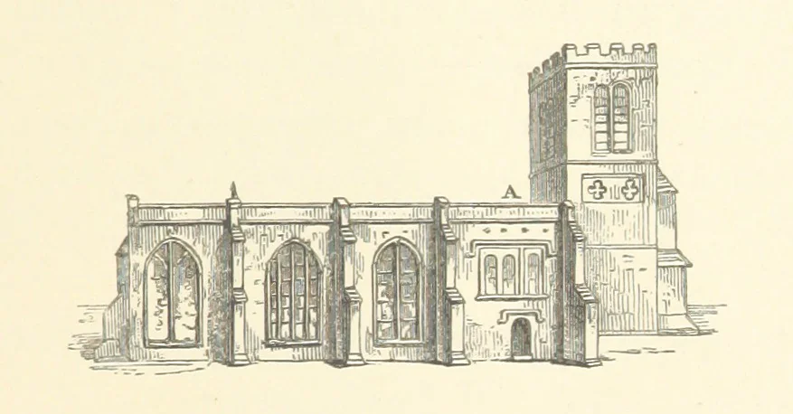 An illustration from An Account of the Progress of his Grace Henry the first Duke of Beaufort through Wales, 1684. And Notitia Cambro-Britannica. Edited from the original MS. ... by Charles Baker. [Followed by “A Statement of the services and expenses of the Marquis of Worcester, for his king and country.”, 1864, leaf 71