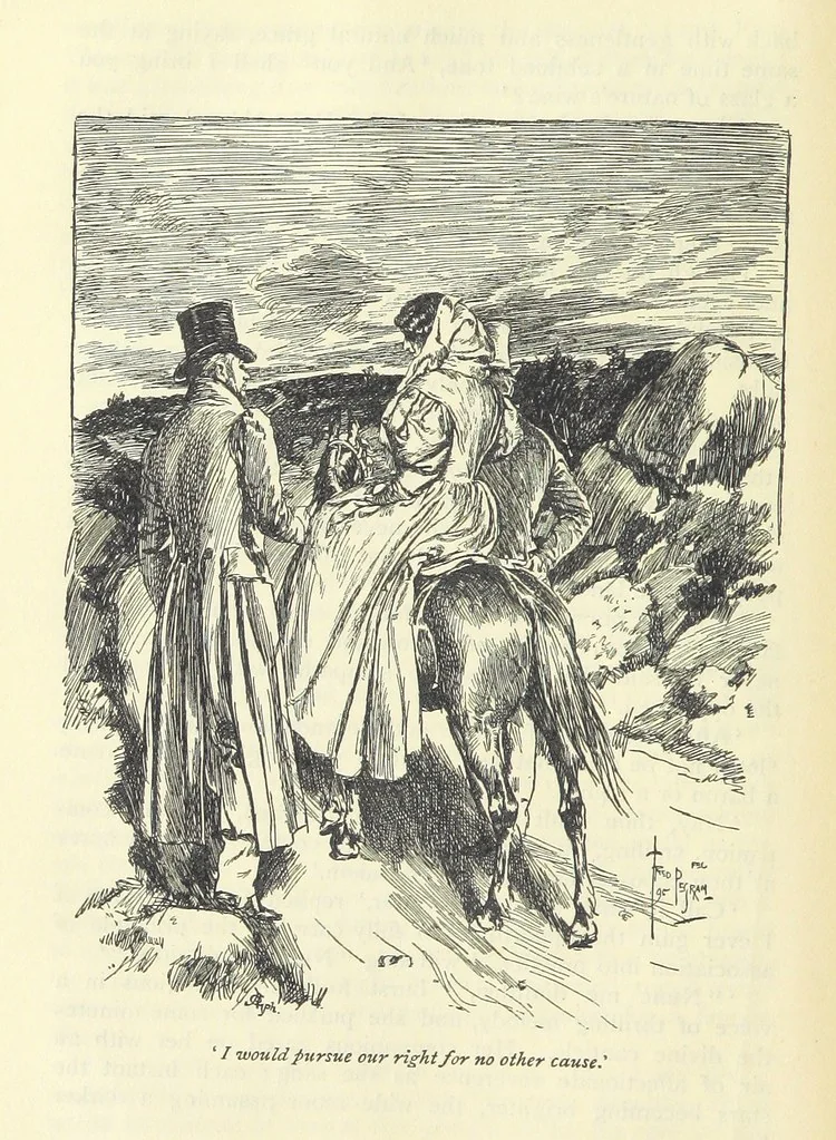 An illustration from Sybil ... Illustrated by F. Pegram. With an introduction by H. D. Traill, 1895, leaf 120