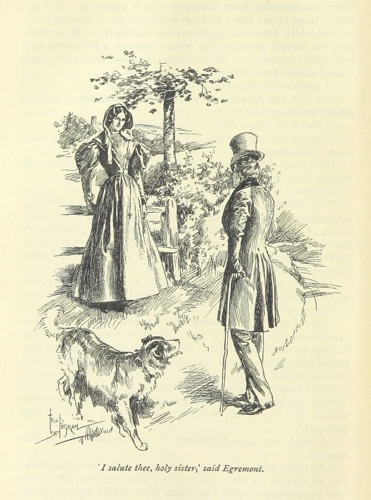 An illustration from Sybil ... Illustrated by F. Pegram. With an introduction by H. D. Traill, 1895, leaf 220
