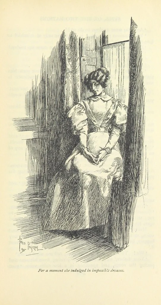 An illustration from Sybil ... Illustrated by F. Pegram. With an introduction by H. D. Traill, 1895, leaf 353