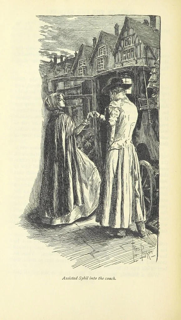 An illustration from Sybil ... Illustrated by F. Pegram. With an introduction by H. D. Traill, 1895, leaf 390