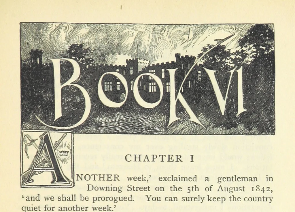 An illustration from Sybil ... Illustrated by F. Pegram. With an introduction by H. D. Traill, 1895, leaf 403